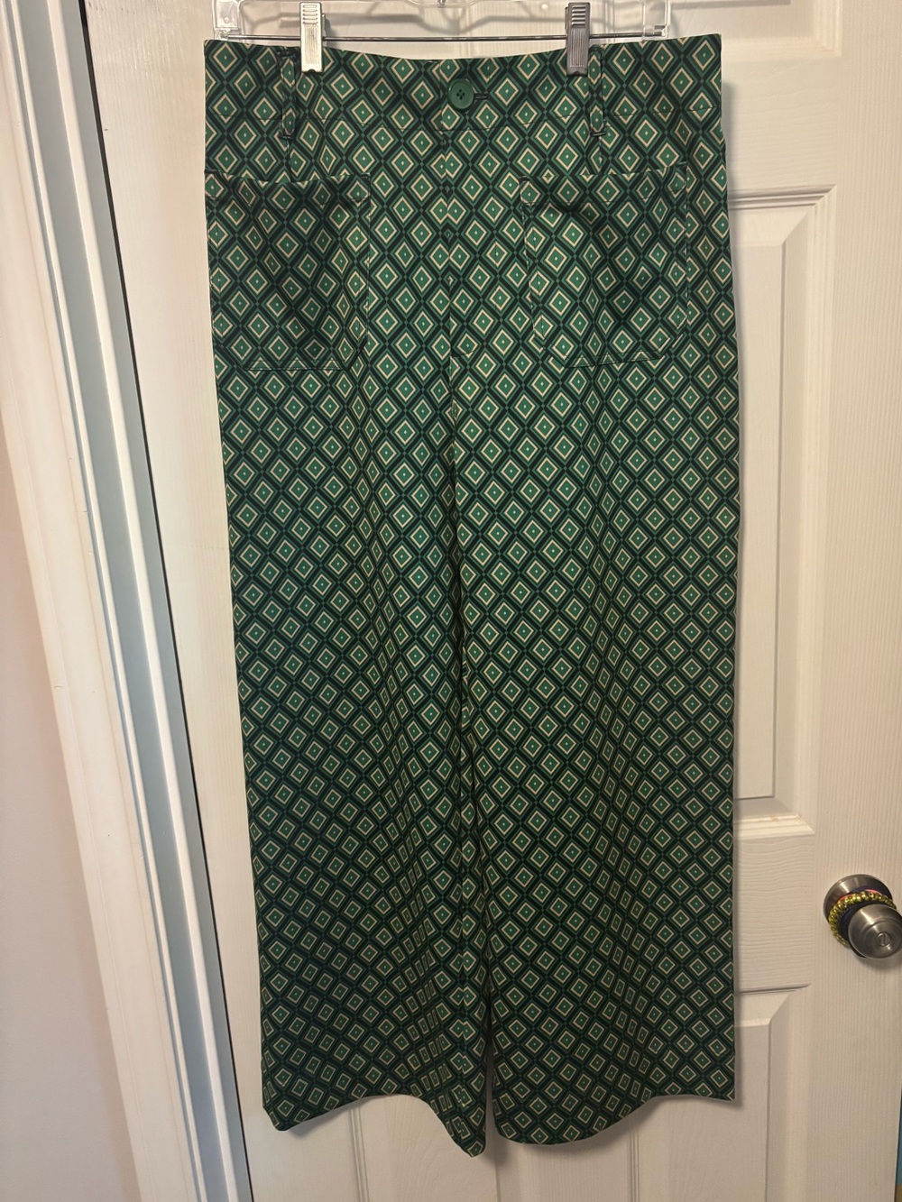 Jones & Co. Jones New York Green Geometric Pants Size 12